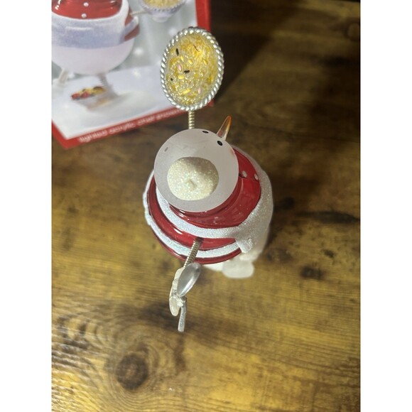 JCPenney Home Collection Rare Lighted Acrylic Chef Snowman W/ Box Vtg Christmas - Picture 7 of 10